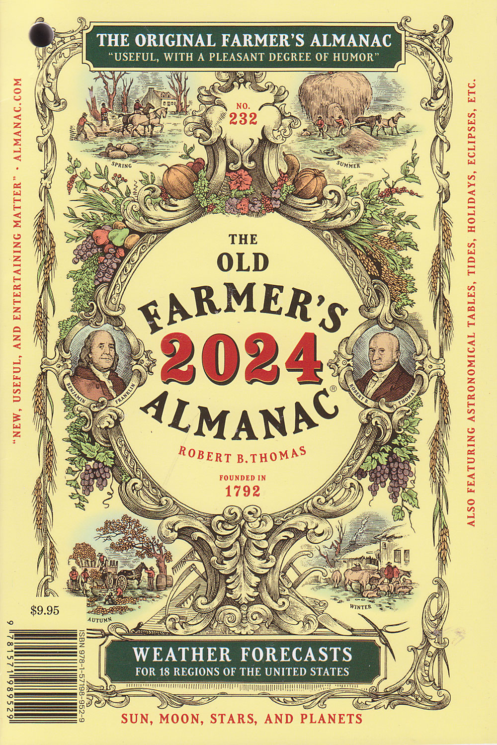 2024 Old Farmer's Almanac Calendar Desk