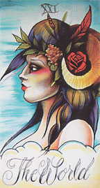 Eight Coins Tattoo Tarot Borderless Mini