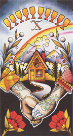Eight Coins Tattoo Tarot Borderless Mini