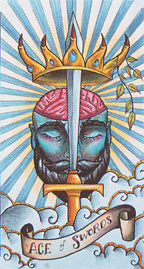 Eight Coins Tattoo Tarot Borderless Mini