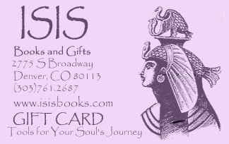 Goddess Isis Books Gift Card 120.00
