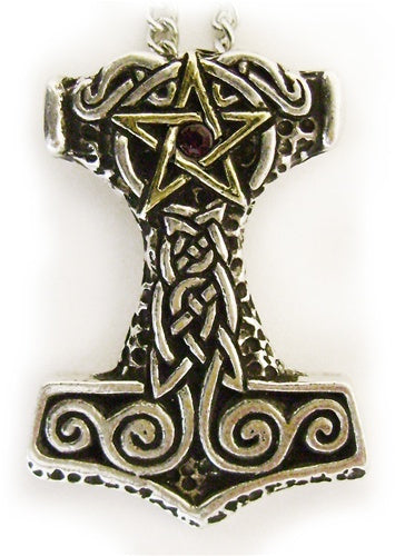 Thors Hammer With Pentacle