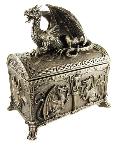 Celtic Dragon Hinged Treasure Chest