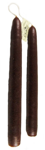 Brown Taper Candles - Pair