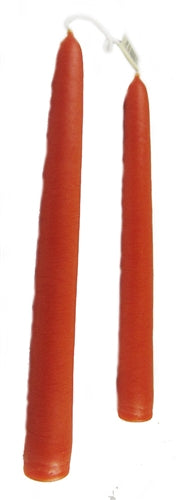 Orange Taper Candles - Pair