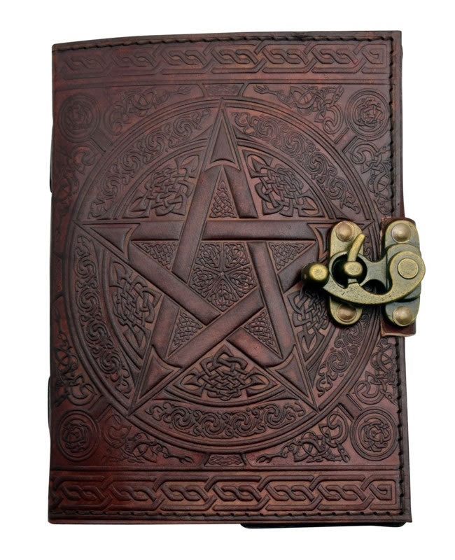 Leather Pentagram Journal with Lock
