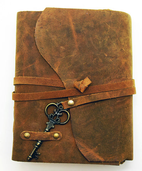 Soft Leather Journal with Key