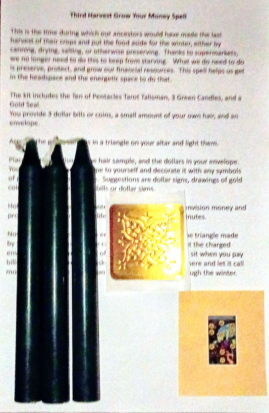 Third Harvest Grow Your Money Spell