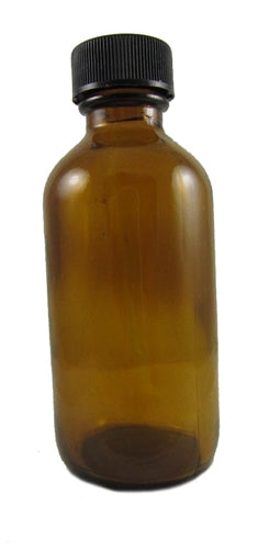 1 Oz. Glass Bottle W/ Plastic Lid