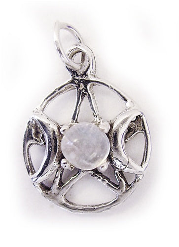 Small Triple Goddess Pentagram Pendant