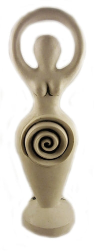 White Spiral Goddess Statue