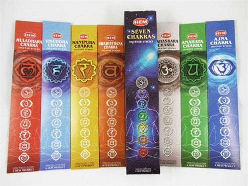 Chakra Incense Sticks Boxed 7 Pack - Hem Brand