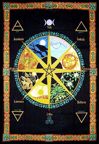 Pagan Wheel Of The Year Tapestry