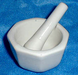 Hex-Shape Porcelain Mortar and Pestle