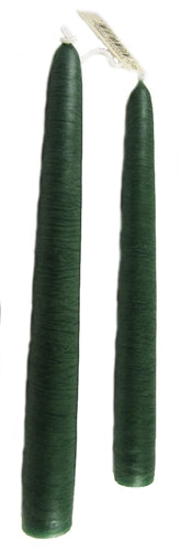 Green Taper Candles - Pair