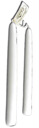 White Taper Candles - Pair