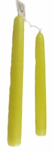 Yellow Taper Candles - Pair