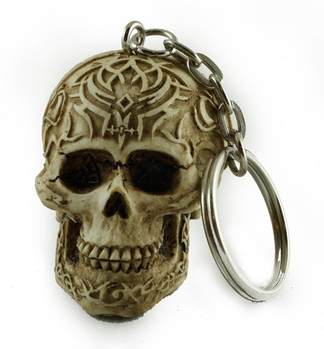 Tribal Skull Key Chain
