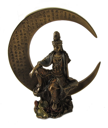 Kwan Yin Moon Statue