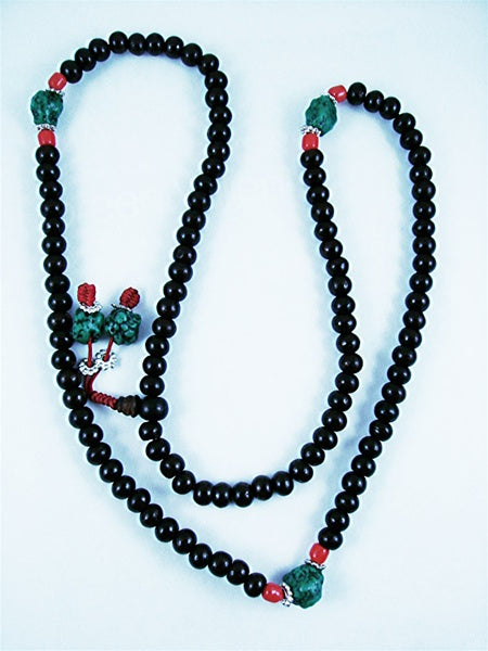 Rosewood and Turquoise Mala Beads